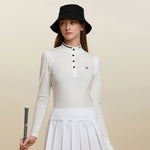 Women's Standing Collar Long Sleeved Shirt HELIX